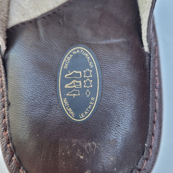 All leather dark brow slippers - Picture 3 of 4